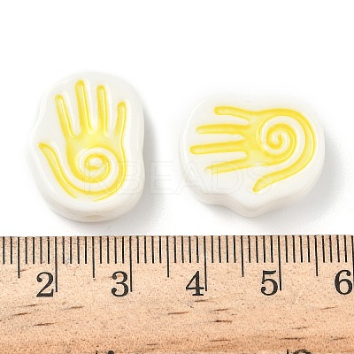 Handmade Porcelain Beads PORC-D025-02G-1