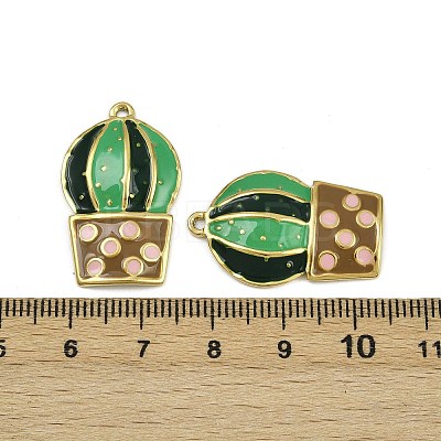 304 Stainless Steel Enamel Pendants STAS-L302-10G-1