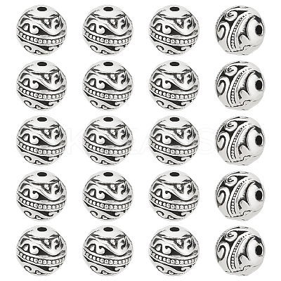 20Pcs Tibetan Style Alloy Beads TIBE-LP0001-06-1
