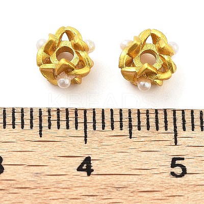 Flower Brass Beads KK-S393-05-1