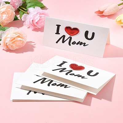 4Pcs Kraft Paper Greeting Cards AJEW-FS0001-30C-1
