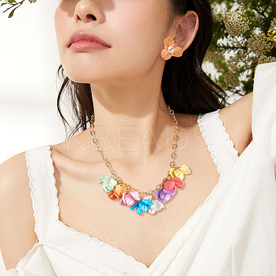320Pcs 8 Colors Opaque Acrylic Pendants SACR-TA0001-41-1