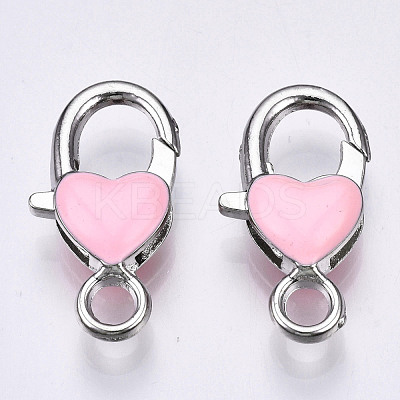 Alloy Enamel Lobster Claw Clasps PALLOY-Q441-031A-RS-1