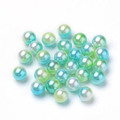 Rainbow Acrylic Imitation Pearl Beads OACR-R065-10mm-A03-1