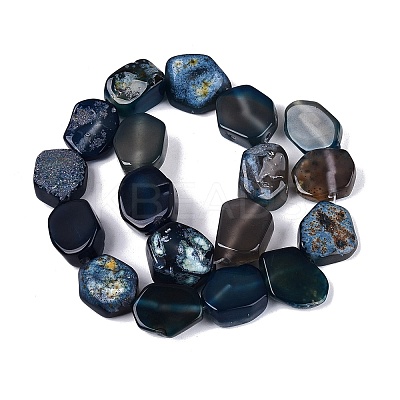Dyed Natural Agate Beads Strands G-Q606-23E-02-1