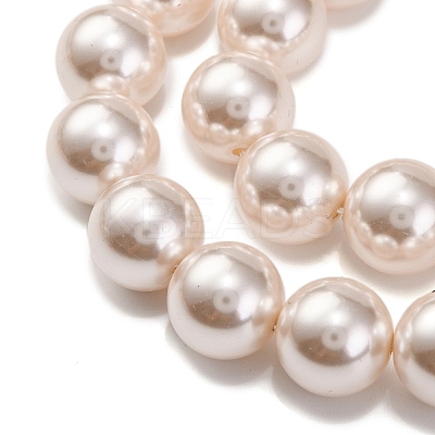 Baking Paint Pearlized Glass Pearl Round Bead Strands PEAR-H019-02E-02-1