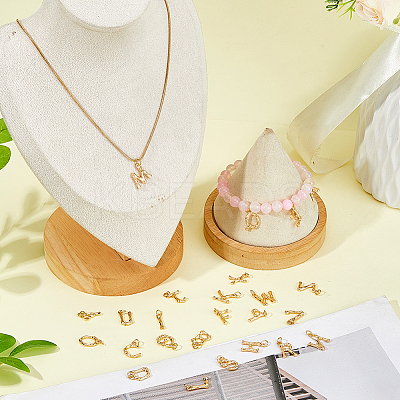 26Pcs 26 Styles Letter A~Z Brass Pendants PALLOY-HS00024-1