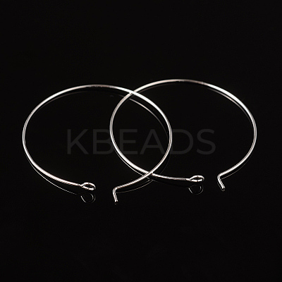 Silver Color Plated Brass Earring Hoops X-EC067-4S-1