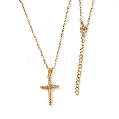 Vintage 306 Stainless Steel Cross Pendant Necklaces for Women Men DA5848-1-1