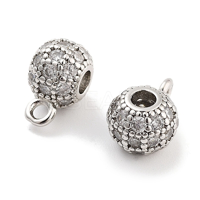 Brass with Cubic Zirconia Pendants KK-P271-09P-1