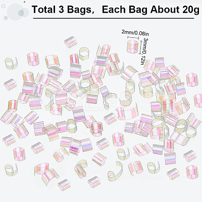 3Bags Plastic Beads KY-SC0002-12-1