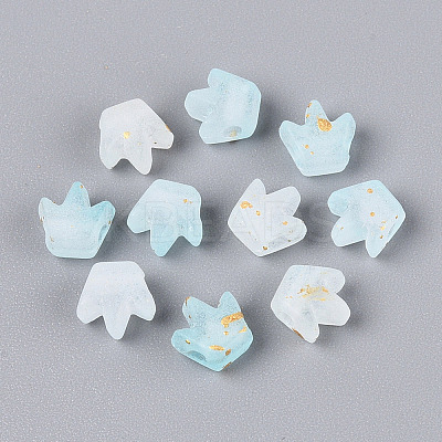 Frosted Transparent Acrylic Beads FACR-T009-01C-1