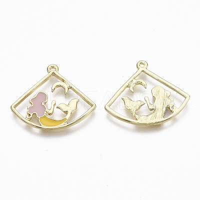 Alloy Enamel Pendants ENAM-S122-013-NR-1