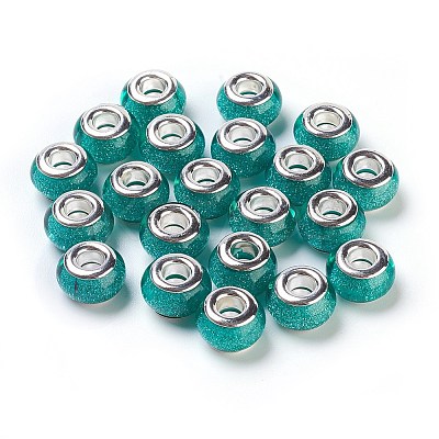 Large Hole Rondelle Resin European Beads LS-RPDL-J008-12-1