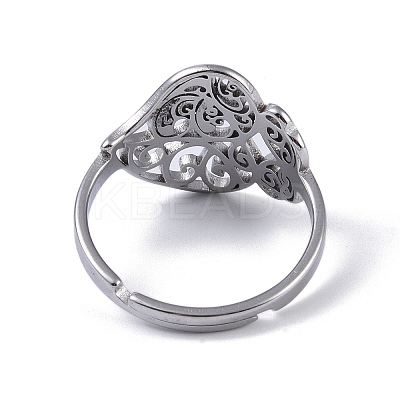 Non-Tarnish 201 Stainless Steel Finger Rings LS-RJEW-C074-08P-1