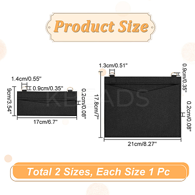 2Pcs 2 Styles Wool Felt Bag Organizer Inserts FIND-WR0007-26F-1