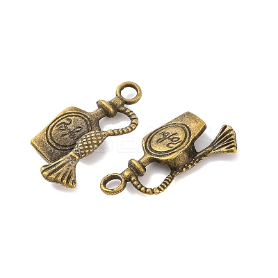 Tibetan Style Alloy Liquor Bottle Pendants X-TIBEP-A100796-AB-LF-1