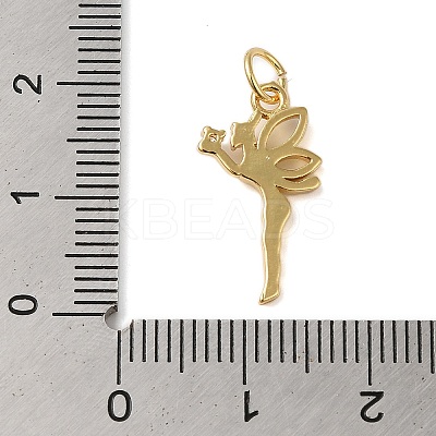 Rack Plating Brass & Clear Cubic Zirconia Pendants KK-S372-12G-1