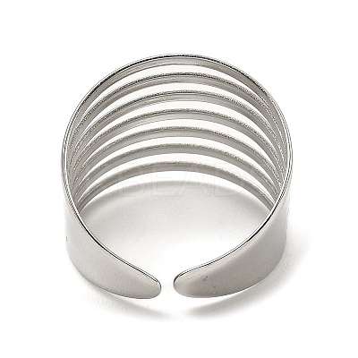Non-Tarnish 304 Stainless Steel Open Cuff Rings RJEW-Z018-32P-1