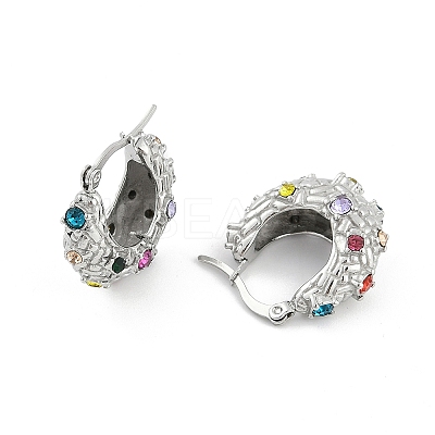 304 Stainless Steel Moon Hoop Earrings EJEW-A119-06P-1