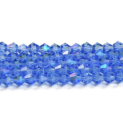 Transparent Electroplate Glass Beads Strands LS-GLAA-F029-2mm-D07-1