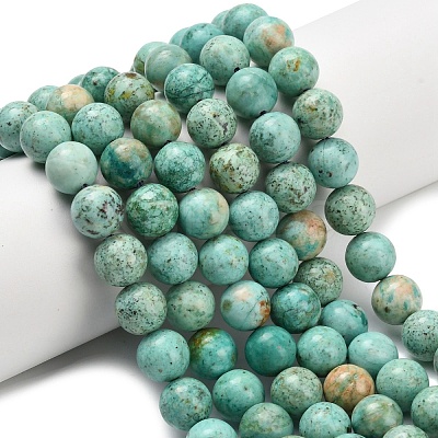 Natural Peruvian Turquoise(Jasper) Beads Strands G-L642-B08-10mm-1
