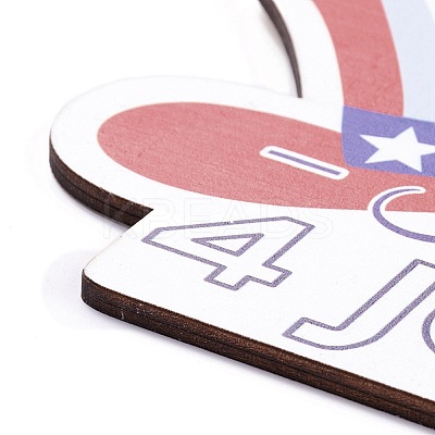 Independence Day Density Board Wooden Wall Ornament Doorplate Pendants HJEW-C004-11-1