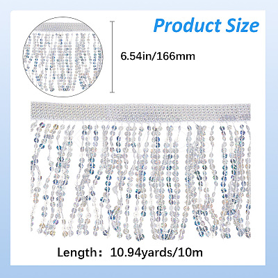 Polyester Sequin Paillette Fringe Tassel Trim OCOR-WH20071-002C-1