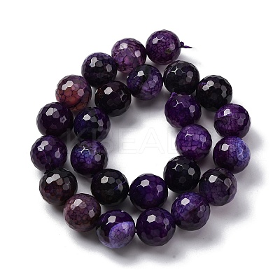 Natural Dragon Veins Agate(Dyed & Heated) Beads Strands G-K390-A14-01-1