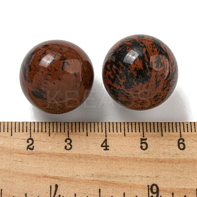 Natural Mahogany Obsidian Round Ball Figurines Statues for Home Office Desktop Decoration G-P532-02A-29-1