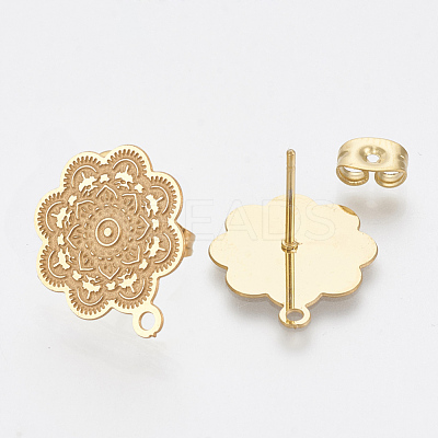 304 Stainless Steel Stud Earring Findings STAS-S079-39A-1