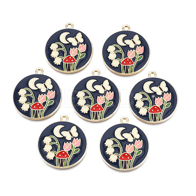Alloy Enamel Pendants X-ENAM-N055-113B-1