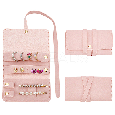 Rectangle PU Leather Envelope Travel Folding Rolls AJEW-WH048-966A-1