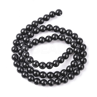 Synthetic Black Stone Beads Strands X-GSR6mmC044-1