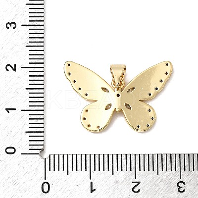Brass Micro Pave Cubic Zirconia Pendants KK-H519-11G-1