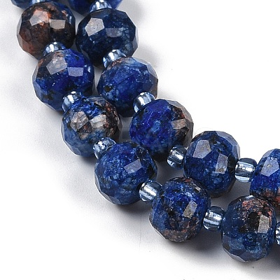 Natural Sesame Jasper Dyed Beads Strands G-H057-A21-04-1