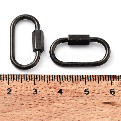 PVD Vacuum Plating 304 Stainless Steel Screw Carabiner Lock Charms STAS-H107-04C-B-1