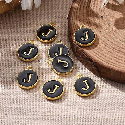 Golden Plated Alloy Charms LS-ENAM-S118-02J-1