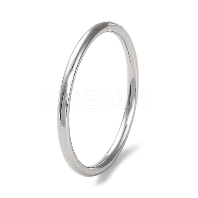 Non-Tarnish 304 Stainless Steel Simple Plain Band Finger Ring for Women Men RJEW-F152-01G-P-1