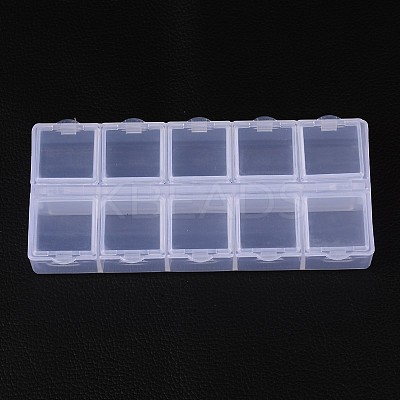 Cuboid Plastic Bead Containers X-CON-N007-02-1