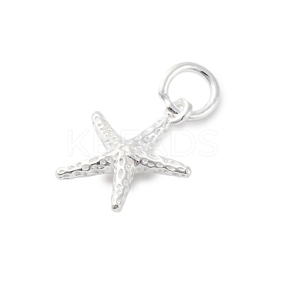 925 Sterling Silver Starfish Charms STER-S010-02A-S-1