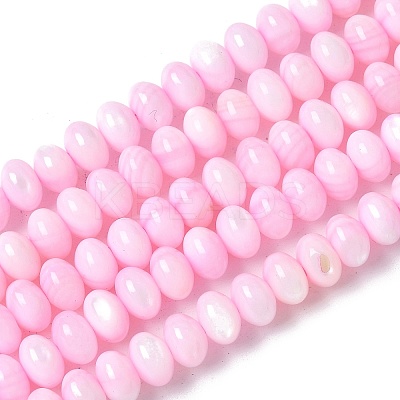 Natural Freshwater Shell Beads Strands SSHEL-C013-07G-1