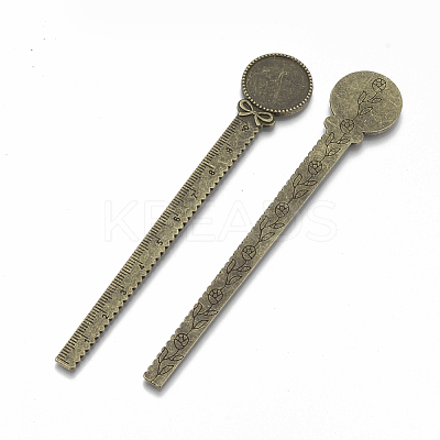 Tibetan Style Alloy Cabochon Setting TIBE-R001-02AB-1