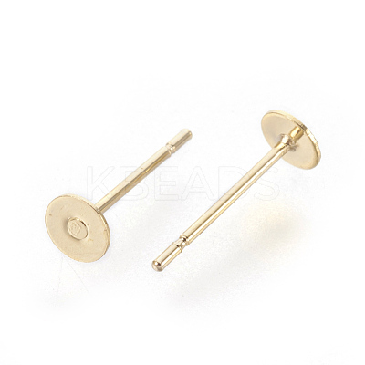 202 Stainless Steel Stud Earring Findings STAS-F186-01G-4mm-1