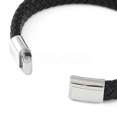 Braided Microfiber Leather Cord Bracelets BJEW-P328-07C-P-1