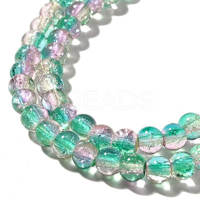 Crackle Glass Beads Strands CCG-C002-6mm-07-1
