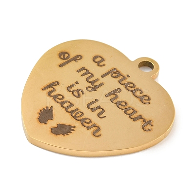 PVD Vacuum Plating 201 Stainless Steel Pendants STAS-L079-20G-1