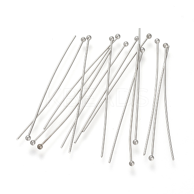 Tarnish Resistant 304 Stainless Steel Ball Head pins X-STAS-S066-70x0.5mm-1