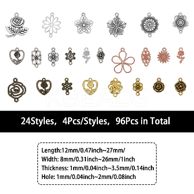 92PCS 23 Style Alloy Pendants PALLOY-CA0002-48-1