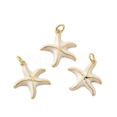Brass Enamel Pendants KK-K302-03G-1